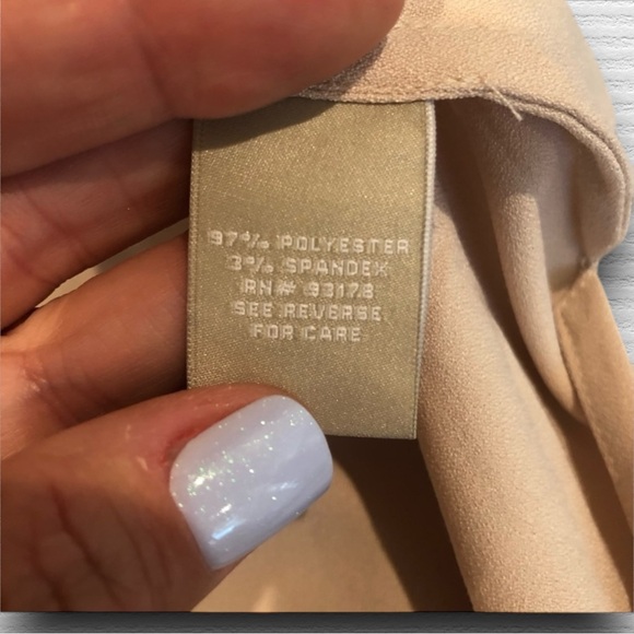 Joan Vass cream button down tunic with high slit - Picture 11 of 12